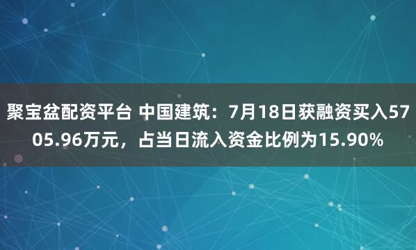聚宝盆配资平台 中国建筑:7月18日获融资买入5705.96万元,占当日流入资金比例为15.90%