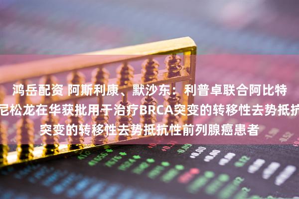 鸿岳配资 阿斯利康、默沙东:利普卓联合阿比特龙和泼尼松或泼尼松龙在华获批用于治疗BRCA突变的转移性去势抵抗性前列腺癌患者